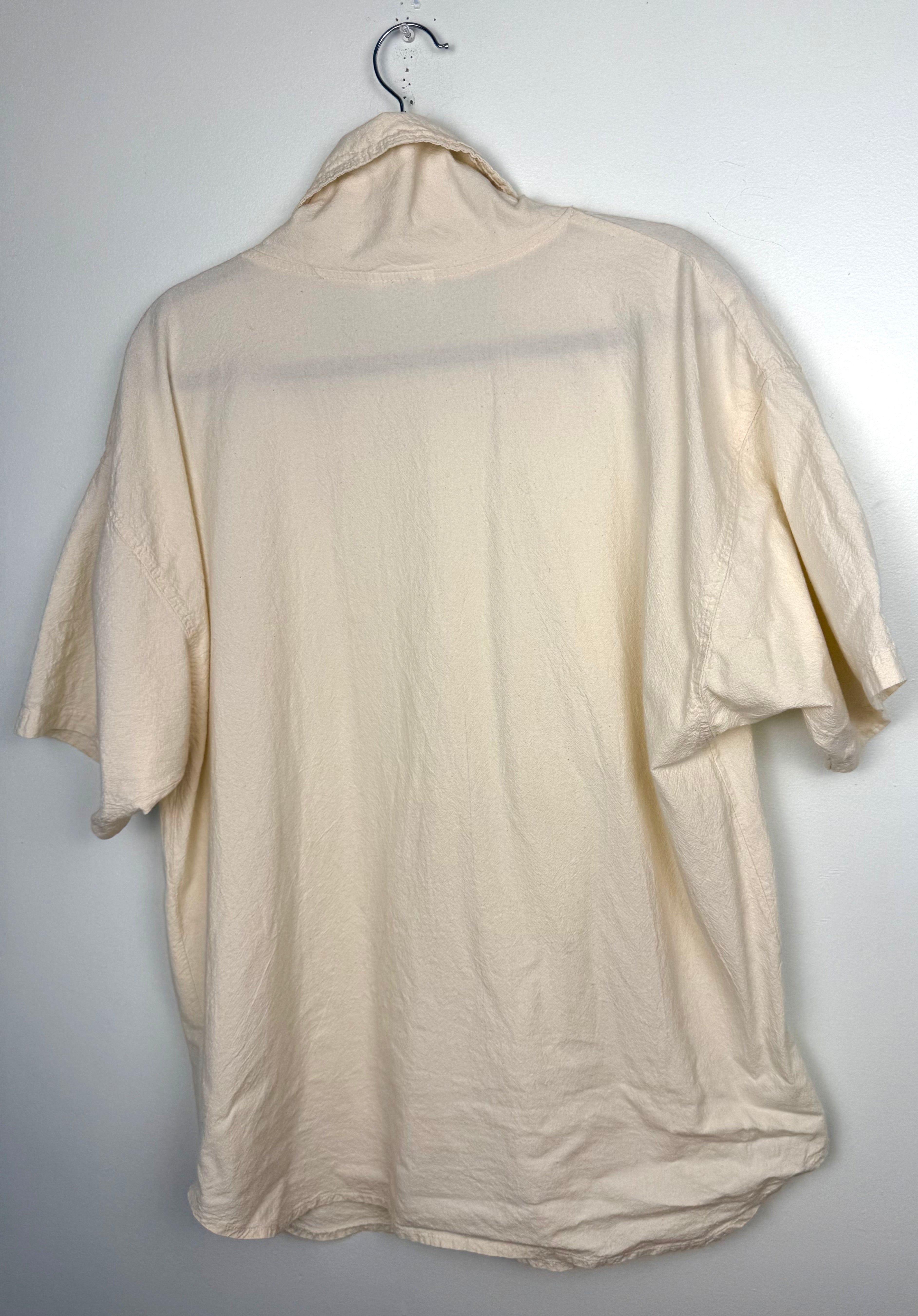 back of 100% Cotton Vintage Rugged Cotton Top | Oversized at Blue Sparrow Shop