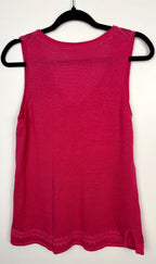back of 100% Linen Sleeveless Top | Size L at Blue Sparrow Shop