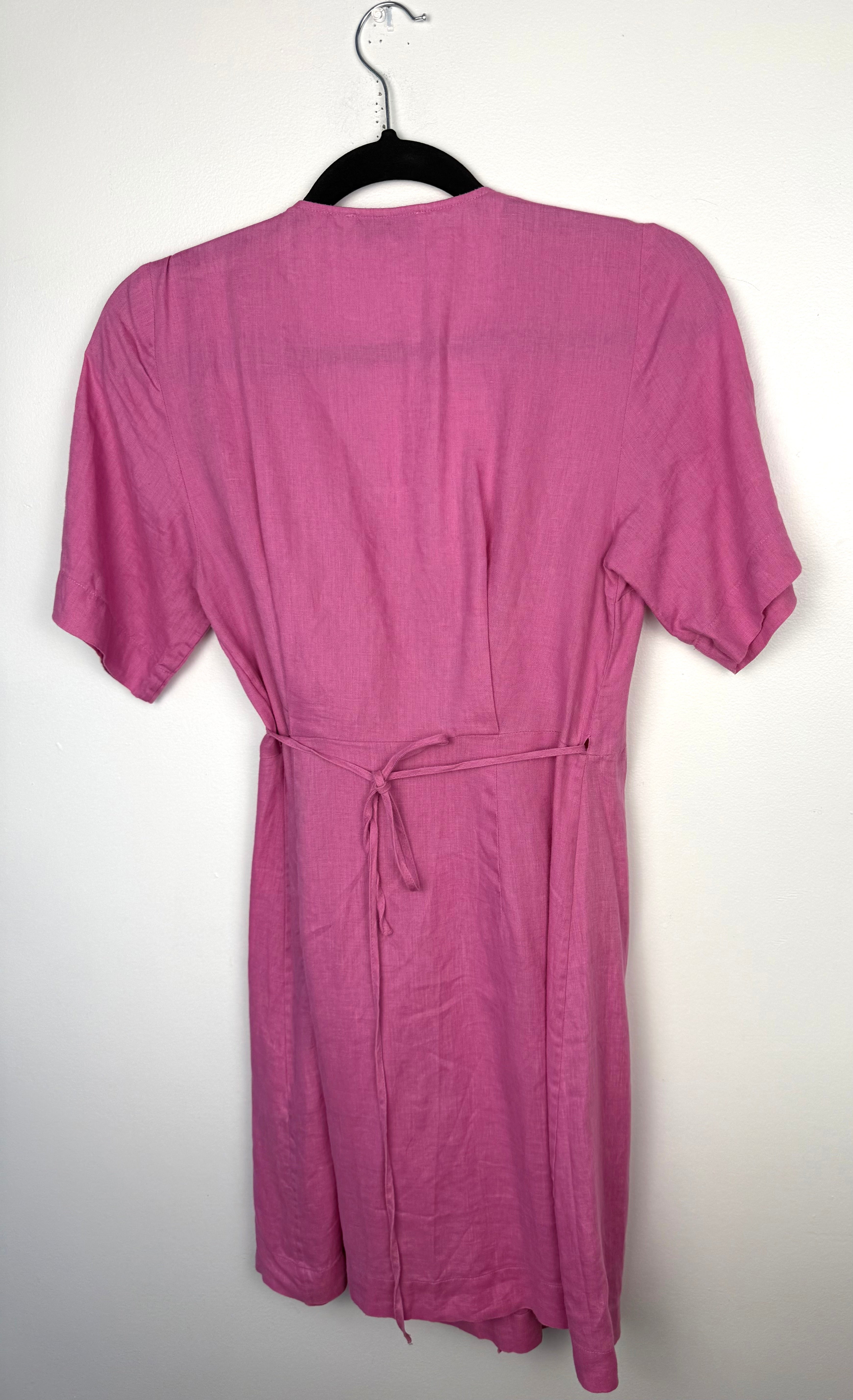 back of 100% Linen Wrap Dress by & Other Stories Stockholm Atelier | Size S at Blue Sparrow Shop