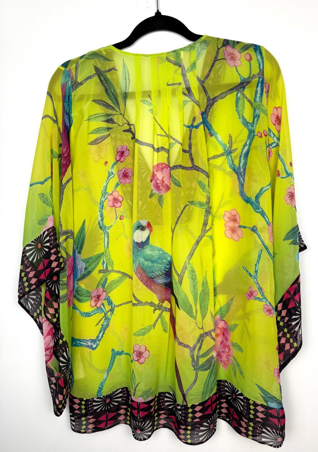 back of 100% Silk Kaftan Top Matthew Williamson for H&M | Size S at Blue Sparrow Resale Shop