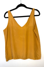 back of 100% Silk Vintage Dalmys Classic Shell Tank | Size M at Blue Sparrow Shop 