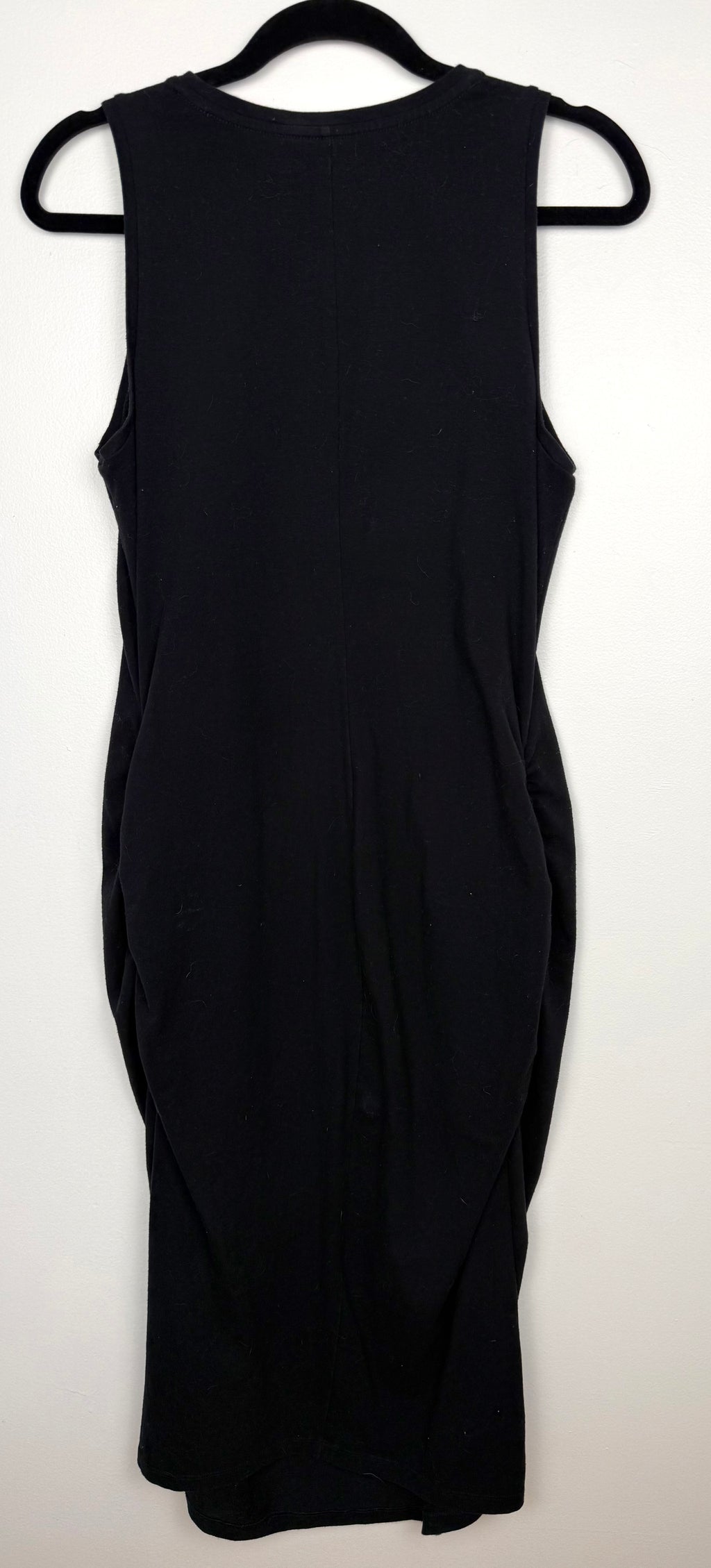 back of 96% Cotton Old Navy Maternity Black Fitted Tank Dress at Blue Sparrow Shop 