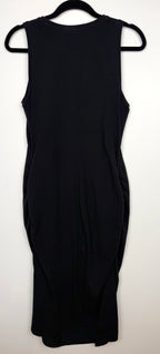back of 96% Cotton Old Navy Maternity Black Fitted Tank Dress at Blue Sparrow Shop 