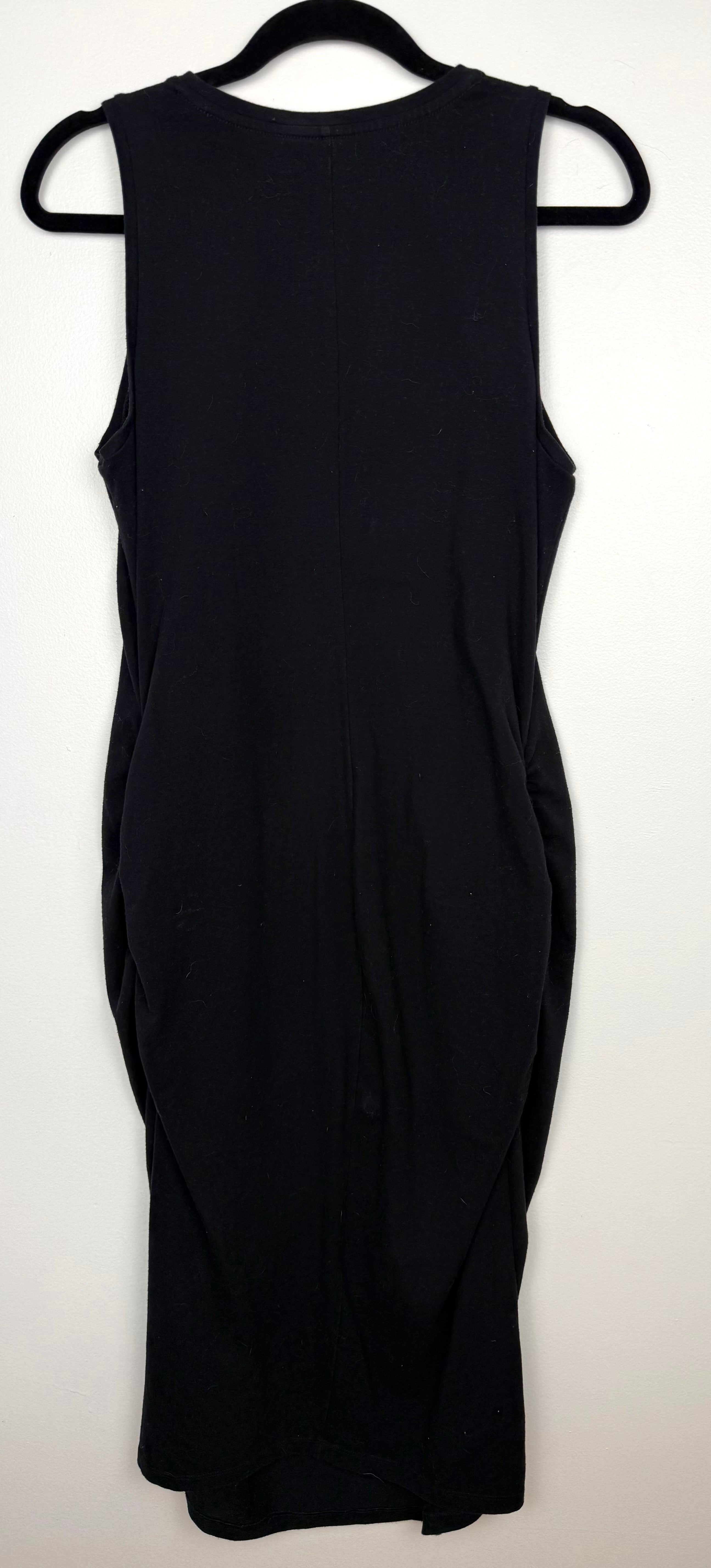 back of 96% Cotton Old Navy Maternity Black Fitted Tank Dress at Blue Sparrow Shop 