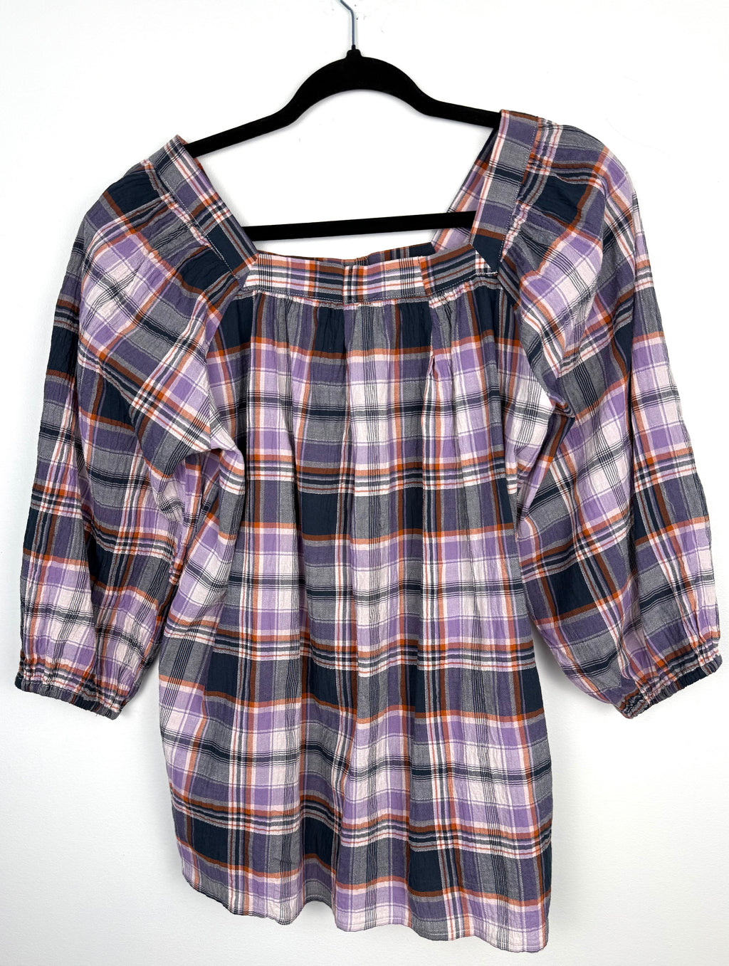 back of 98% Cotton by Chaps Plaid Shirt | Size M at Blue Sparrow Shop