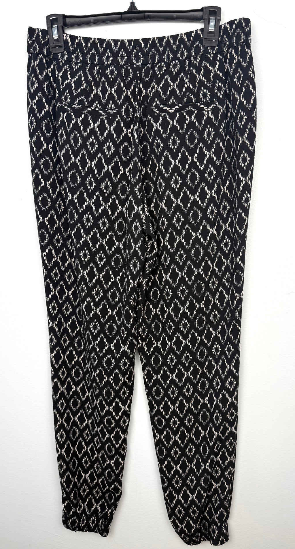 back of Banana Republic Ikat Print Pants  on hanger