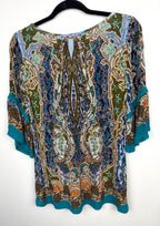 back of  Bila bohemian paisley blouse- sustainable fashion at Blue Sparrow Shop
