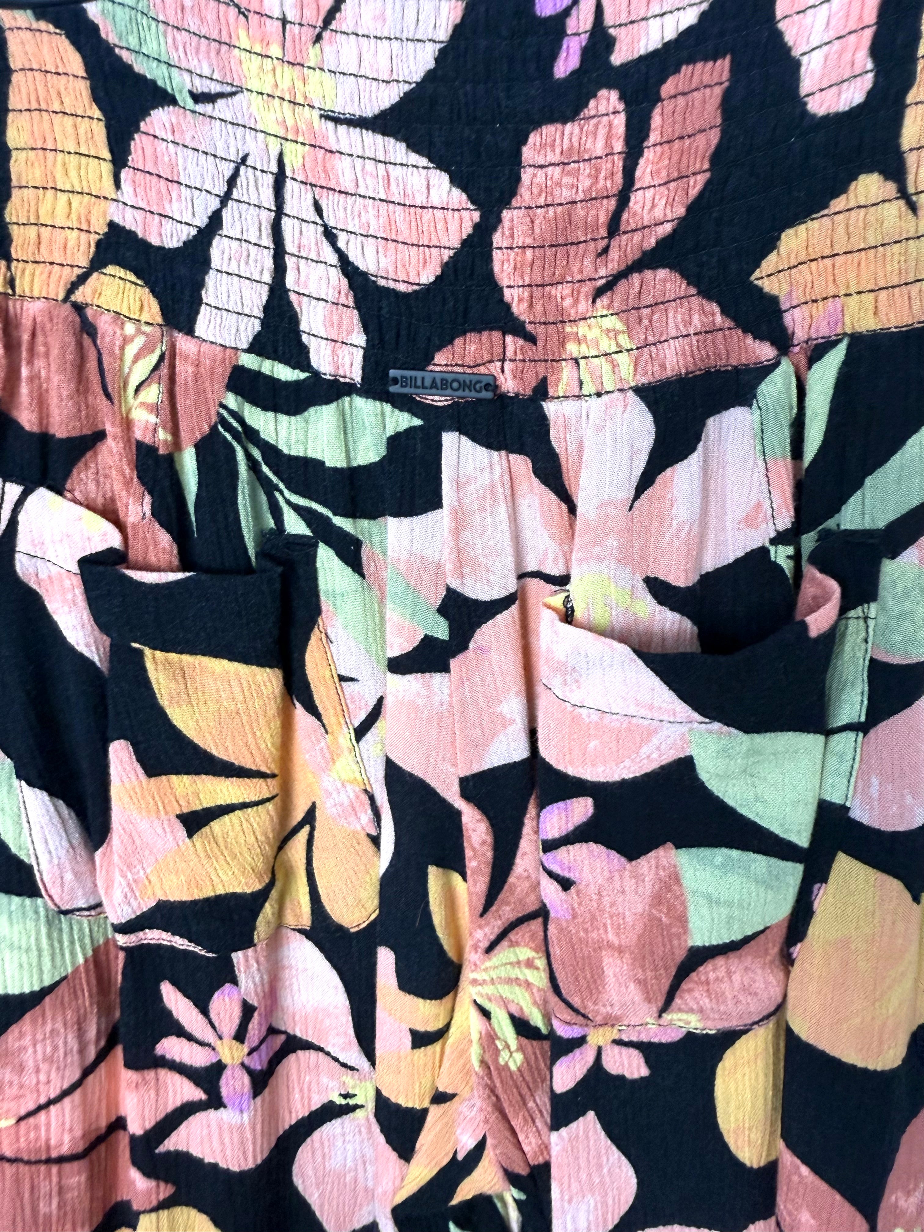 back of Billabong Wide Leg Pants with Smocked Waist at Blue Sparrow Shop