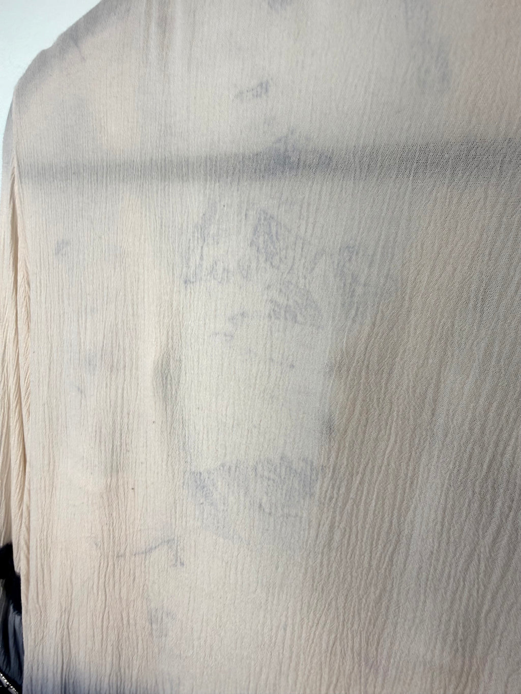 back of Boho Embroidered Beaded Kimono  - see discolouration - could be intentional - could be dye run