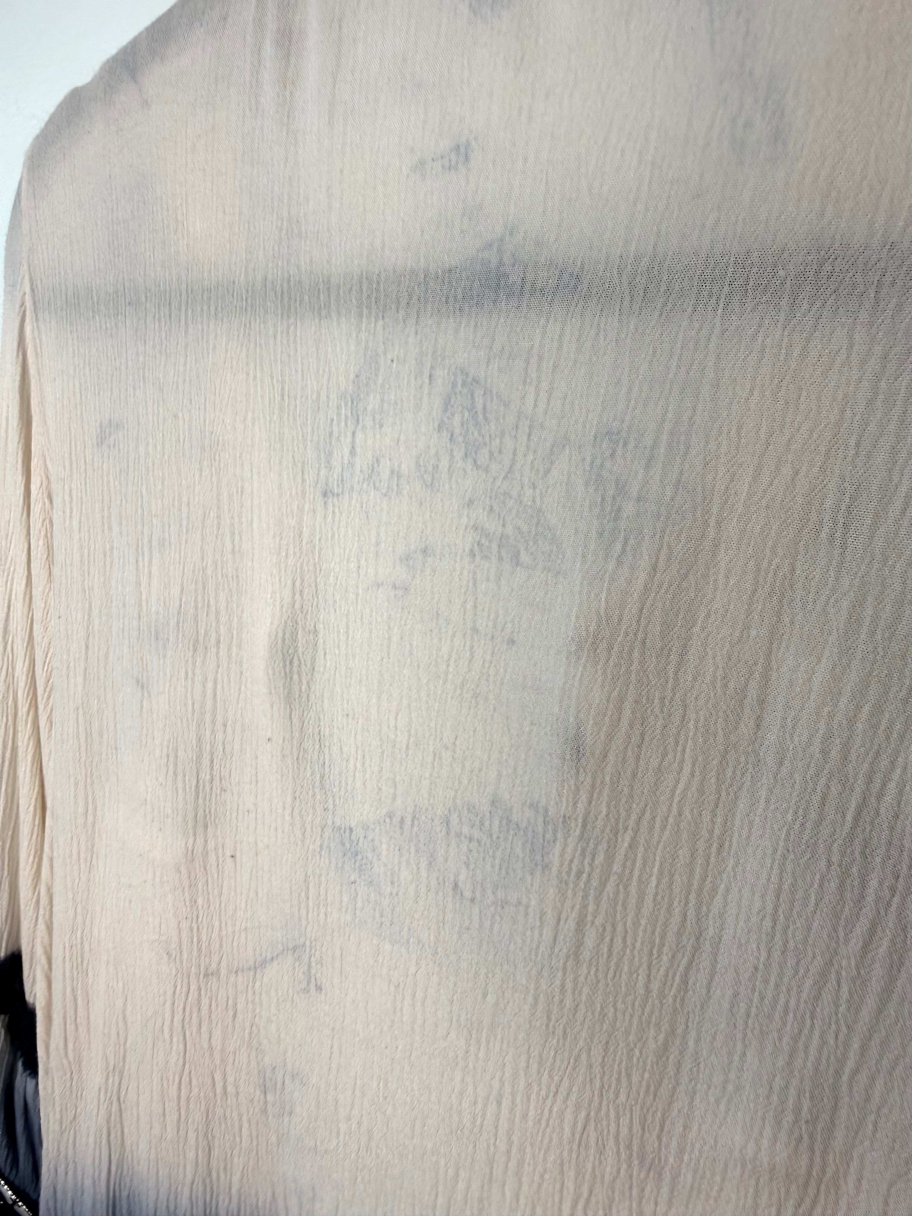 back of Boho Embroidered Beaded Kimono  - see discolouration - could be intentional - could be dye run
