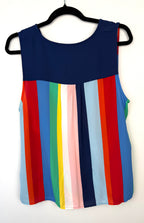 back of Faux Wrap Tommy Hilfiger Sleeveless Blouse | Size M at Blue Sparrow Shop