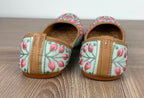 back of Floral Embroidered Jutti Flats size 9 resale 