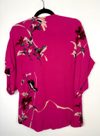 back of French Connection Floral Kimono | Romantic Boho Layering Piece at Blue Sparrow Shop