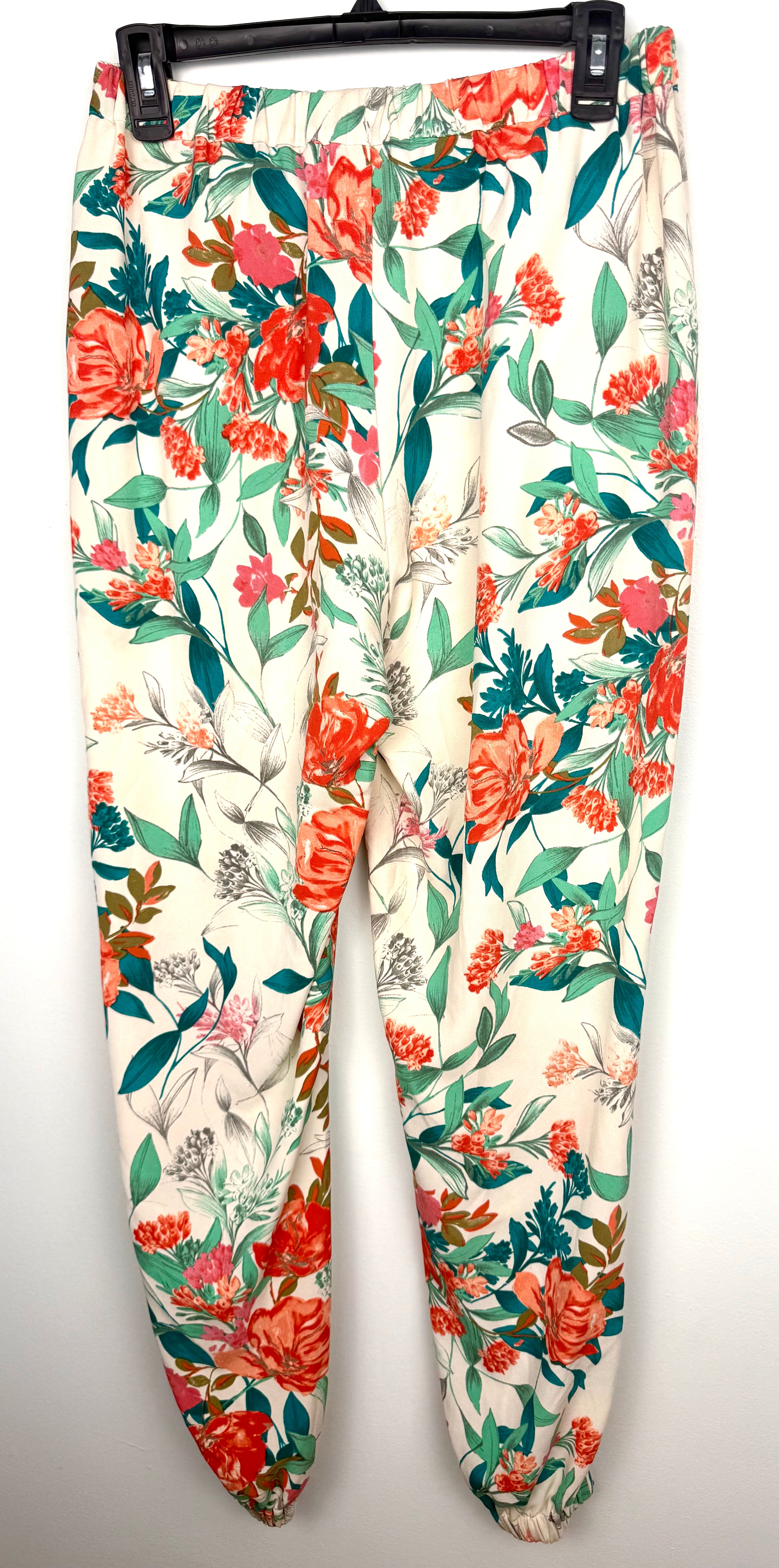 back of Guess  Floral Jogger Style Dress Pants at Blue Sparrow 