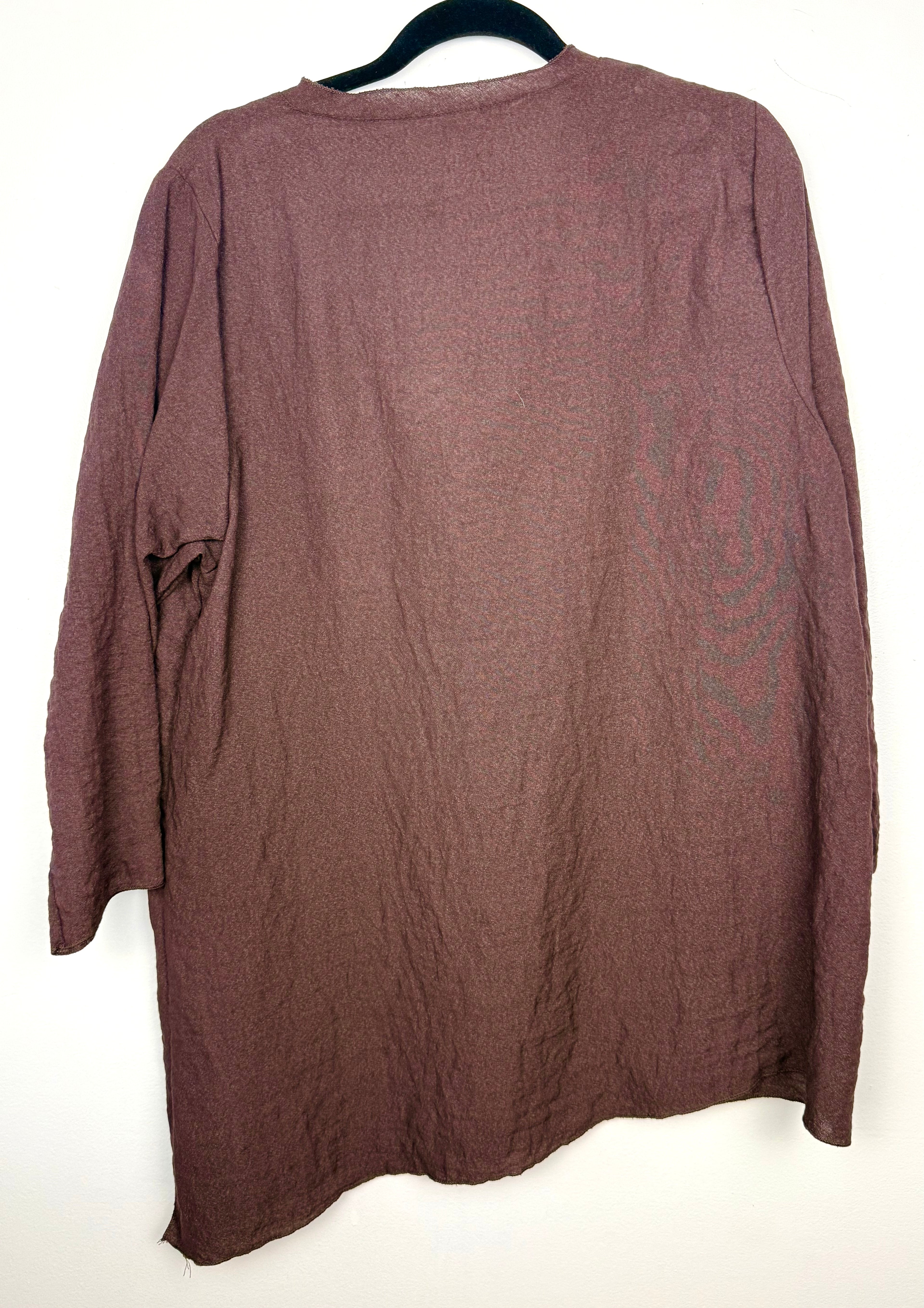 back of Habitat Button-Front Tunic | Size L  at Blue Sparrow Shop