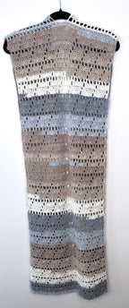 back of Handmade Long Vest | Size S on hanger