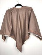 back of Kashmir Handloom Embroidered Poncho Boho Handloom Cape 