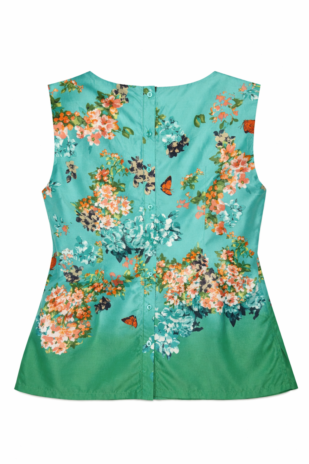 back of Linea Domani Sleeveless Blouse at Blue Sparrow Shop