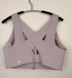 back of Lululemon Energy Zip-Front High-Support Sports Bra | Size 36DD on hanger