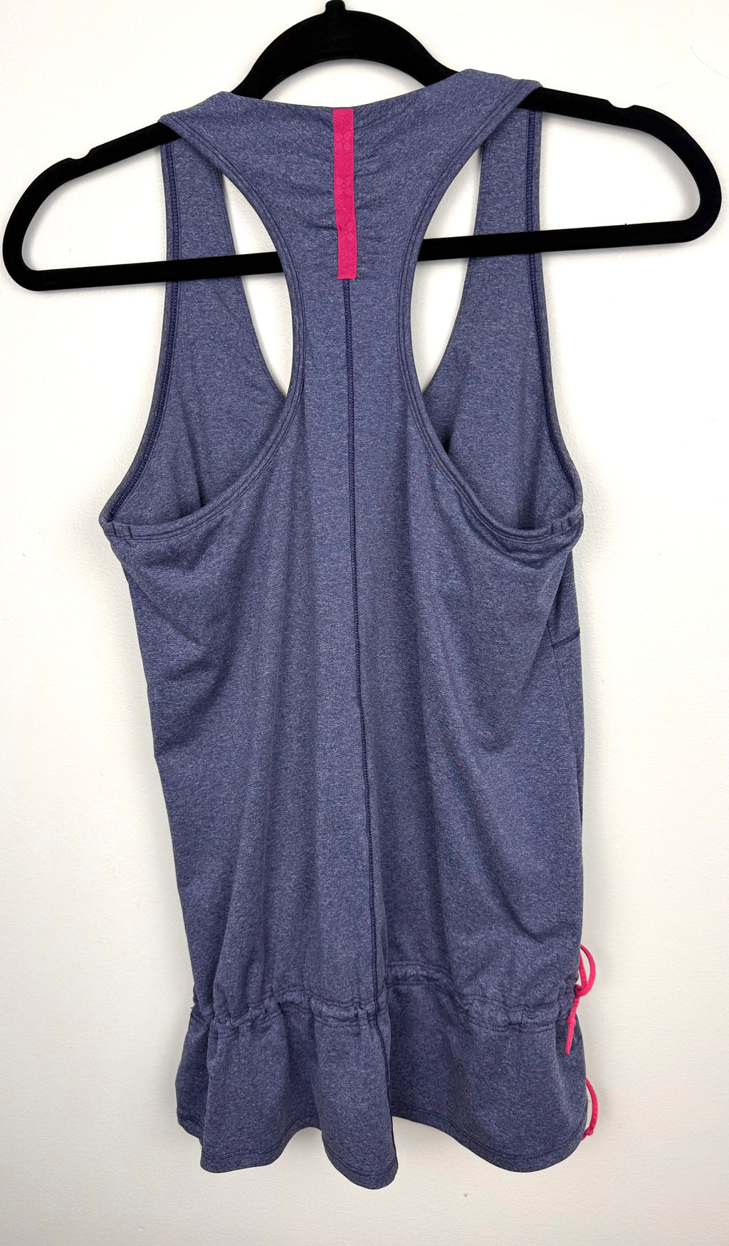 back of back of MEC Mountain Equipment Company athletic racerback tank  on hanger