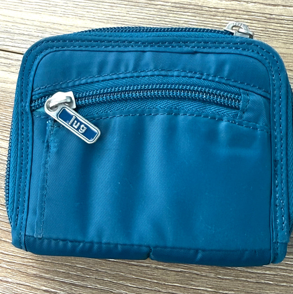 back of NWOT Lug Double Zip Wallet 