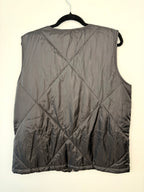 back of NWT Socialite Quilted Zip Front Vest | Size S/M on hanger