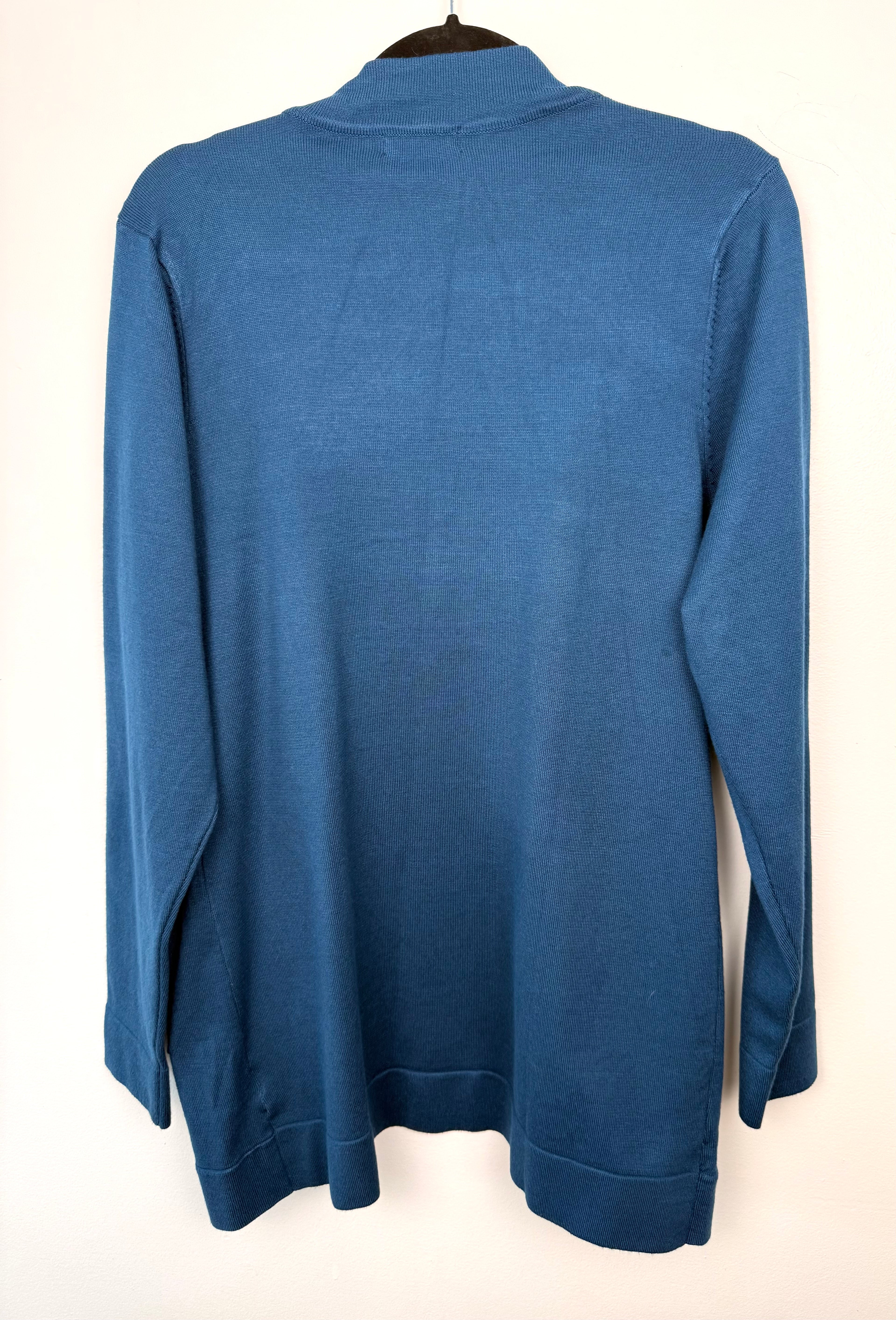 back of NWT Urban Coco Teal Cardigan/Jacket | Size L on hanger