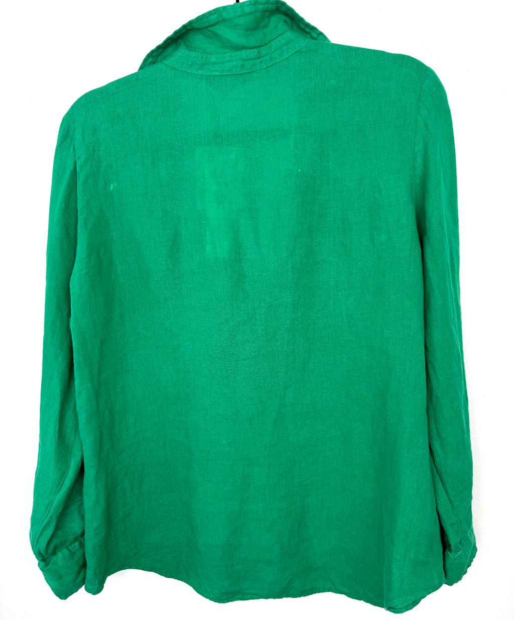 back of NWT Zara 100% Linen Shirt | Size M at Blue Sparrow Shop 