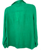 back of NWT Zara 100% Linen Shirt | Size M at Blue Sparrow Shop 