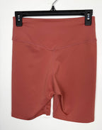 back of Nike Dri-FIT Terracotta Biker Shorts | Size M  at Blue Sparrow Shop