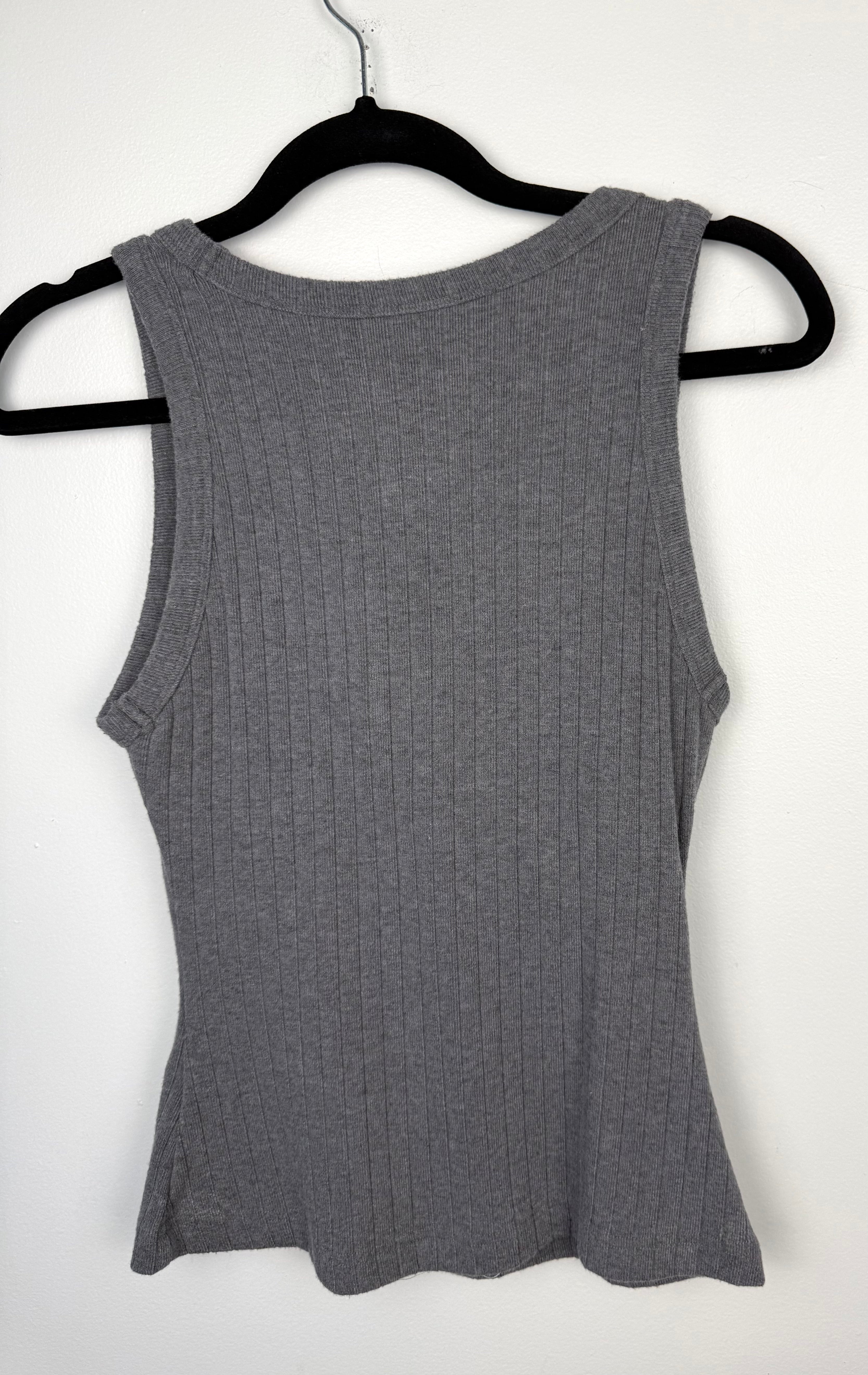 back of OGL Brami Ribbed Tank with Built in Bra | Size S at Blue Sparrow Shop
