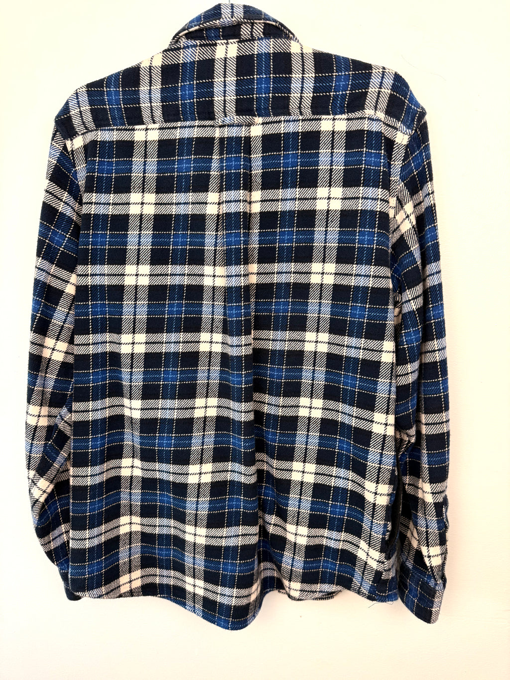 back of Orvis 100% Cotton Plaid Shacket | Mens M
