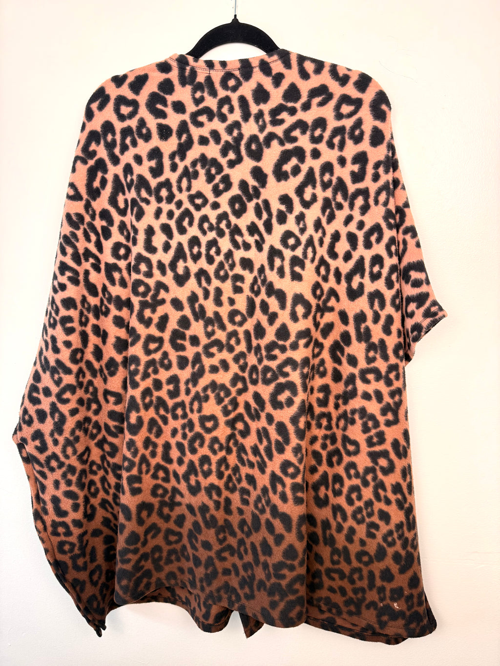 back of Oversized Fleece Poncho | One Size on hanger