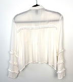 back of Oversized H & M boho peasant blouse 