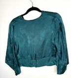 back of  PRIMARK Jacquard Twist Front Crop Top | Size S at Blue Sparrow SHop