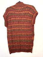 back of Paprika coloured Handmade Cardigan | Size S