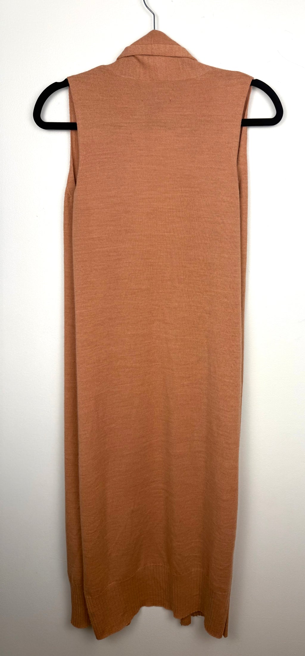 back of Tahari Merino Wool Blend Longline Duster | Cardigan at Blue Sparrow Shop