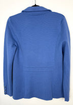 back of Talbots 100% Pure Merino Wool Sweater Blazer | Size S at Blue Sparrow Shop 