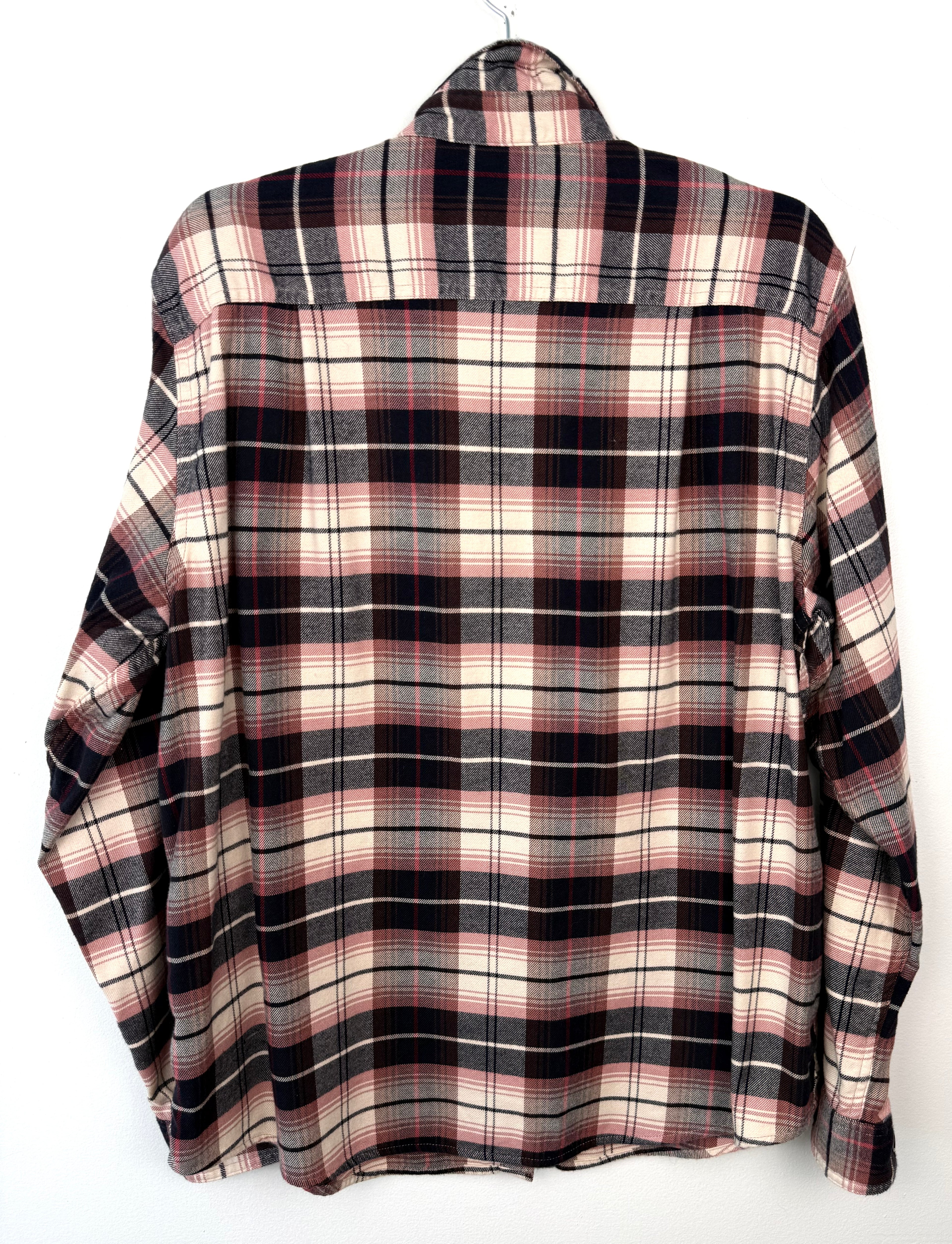 back of Tilley Organic Cotton Plaid Shirt  on hanger