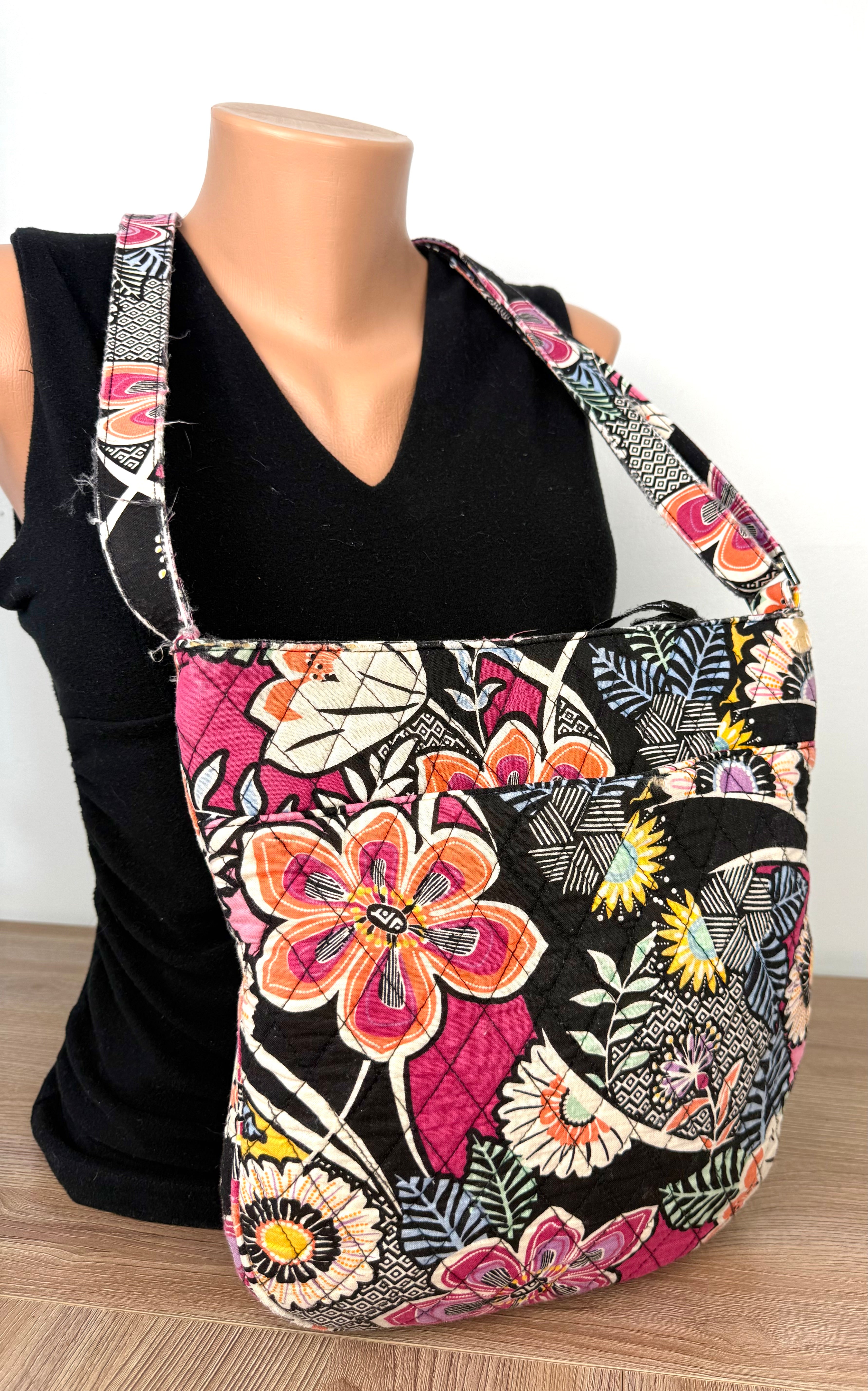 back of Vera Bradley Quilted Crossbody Bag  at Blue Sparrow Shop