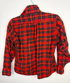 back of  Vintage Viyella by Deacon Brothers red Royal Stewart tartan shirt 