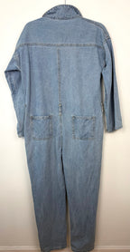 back of Vintage looking Mechanic Style Denim Coveralls at Blue Sparrow Shop