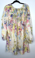 back of Watercolour Boho Babydoll Mini Dress | Size M at Blue Sparrow Shop