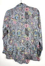 back of Wrangler Cowgirl Western Button Front Shirt with Rhinestone detail on hanger
