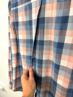 back panel detail on 100% Cotton Tommy Hilfiger Plaid Shirt | Size M