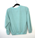 back view of retro 80's style waffle knit sweater 