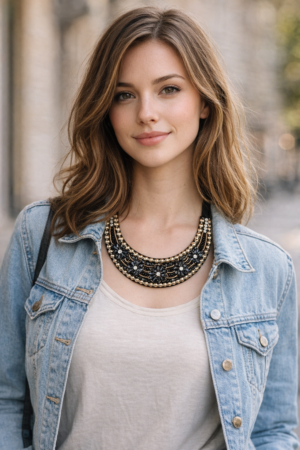 bib_necklace_at_Blue_Sparrow_Shop on model