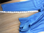 blue lightweight cardigan with peplum waist measuring 18" sleeve length 