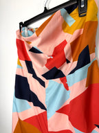 bodice close up of PAPILLON Geometric Print Strapless Jumpsuit at Blue Sparrow Shop