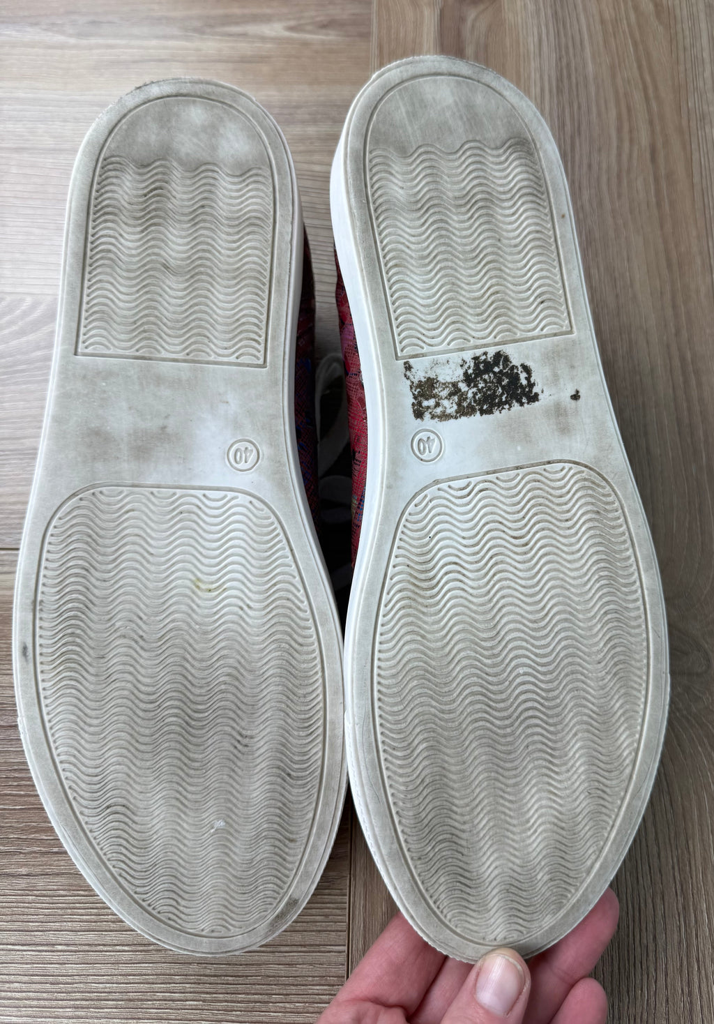 bottom of Bueno leather Stylish yet comfortable sneakers perfect for everyday wear.